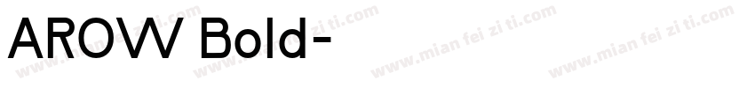 AROW Bold字体转换